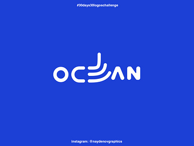 "Ocean" logo. 30 days 30 logos challenge. 17th of September