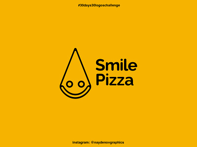 "Smile Pizza" logo 30 days 30 logos challenge. 19th of September