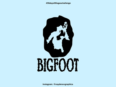 "Big Foot" logo 30 days 30 logos challenge. 20th of September