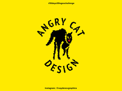 "Angry cat" logo 30 days 30 logos challenge. 22nd of September