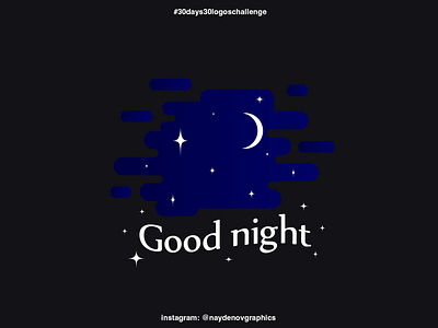 "Good night" logo 30 days 30 logos challenge. 23rd of September