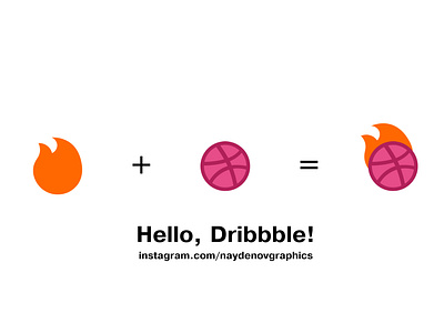Hello, Dribbble! branding design flat icon illustration illustrator logo logodesign logotype minimal vector welcome