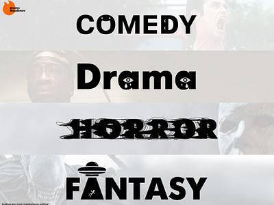 Movie genres logos.