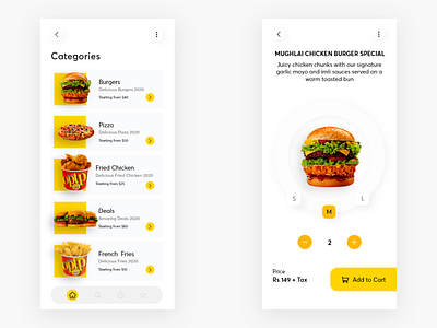 Optp redesign app burgers fastfood ui