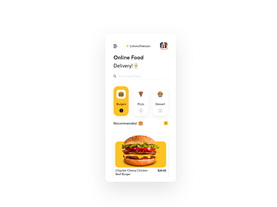 Delivery App delivery app fastfood ui