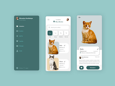 Pet adoption app ui pet adoption pet app pets