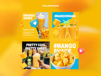 Mango Shake branding fruit post graphic design graphicdesign graphicdesigner mango mangopost soci social media design socialmedia