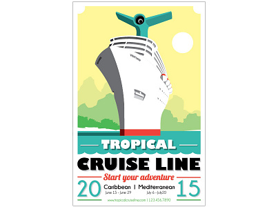 Tropical Cruise Line travel poster