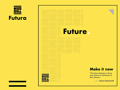 Futura Design Pattern typography Structure a4 flyer black design simple structural typogaphy typographic yellow