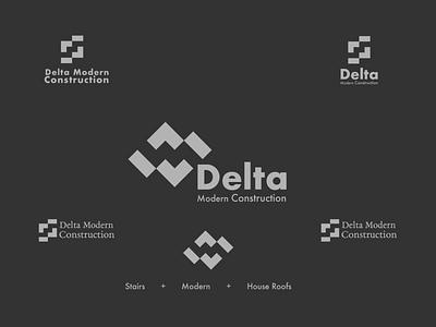 Logo Design for - Delta Modern Construction brand brand design brand identity branding branding design illustration lettering logo logo design logodesign logos logotype modern design modern logo modernism white whitedesign