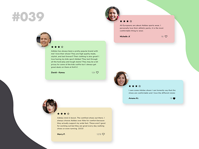 Daily UI 039 - Testimonials & Reviews