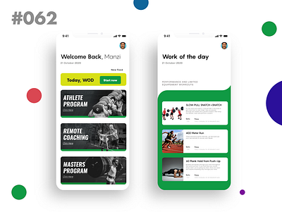 Daily UI #062 - Workout of the day android app app brand branding daily daily 100 challenge dailyui dailyuichallenge day designs iphone app popular trending trendy design ui uidesign uiux vector workout