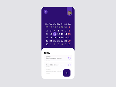 Daily UI Challenge 071 - Schedule