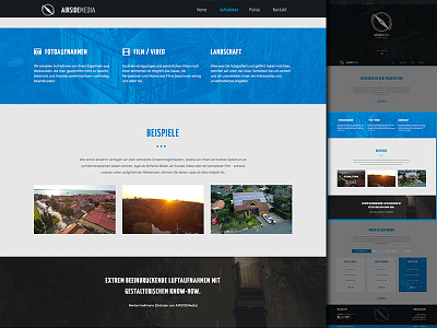 AIRSIDEMEDIA [2/3] airsidemedia blue dark drohne drone fly layout ui webdesign weblayout website