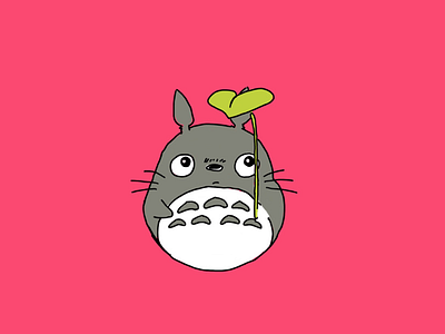 Totoro art cartoon cute drawing japan pink totoro wallpaper