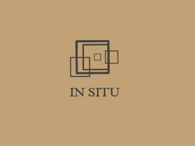 Business Card for In Situ art brown business card card design in situ logo restaurant sf
