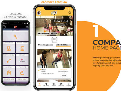 Crunch Fitness Mobile App Redesign