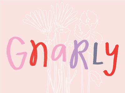 Gnarly bitmap flowers gnarly hand lettered illustration markers