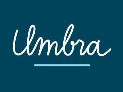 Umbra custom type script wordmark