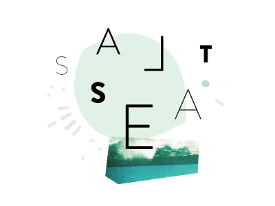salt // sea collage salt sea typography