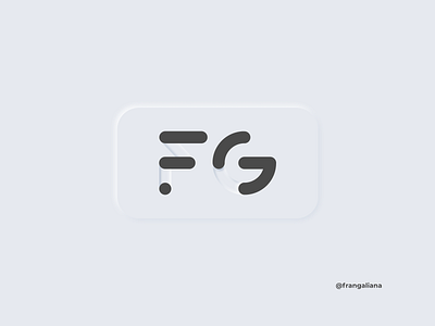 FG Neumorphism Logo adobe illustrator branding design figma icon identity logo minimal neumorphic design neumorphism personal brand portfolio tech web web design website