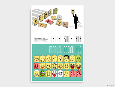 Manual Social Hub character design comunication comunity emotion event fun human product product design sms social media text