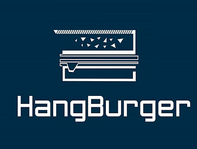 Logo Concept : HangBurger illustration lanscape logo typography