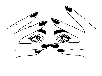 💅 👁 👁 💅 draw drawing eyebrows eyes fingers hands illustration makeup nails sketch sketchbook
