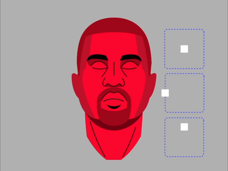 Kanye Head Rig 2d 2danimation aescripts animation cartoon characterdesign head illustration jesuswalks joysticksnsliders kanyewest mdcommunity motiondesign motiongraphics red