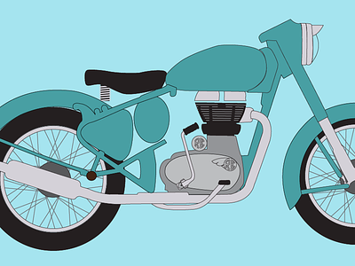 Royal Enfield - Classic 500 Illustration [WIP] illustration motorcycle royal enfield vector