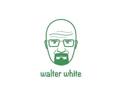 Walter White breaking bad green illustration walter white