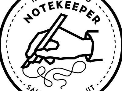 Bookbinder's Stamp bookbinder icon illustration logo notes slc stamp