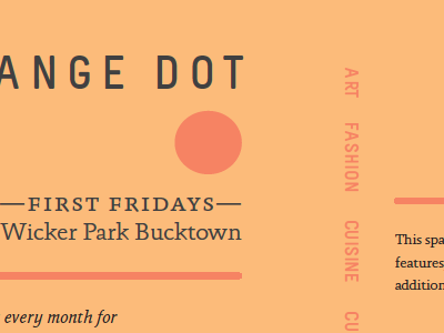 Type, Orange Dot Guide chicago neighborhood guide orange orange dot wicker park