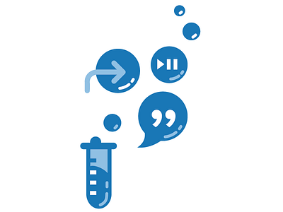 Journo Lab blue icon illustration journalism media