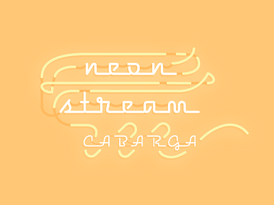Neon Stream font illustration neon type
