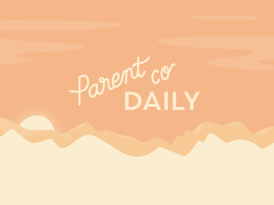 Good Morning flat illustration lettering morning mountains