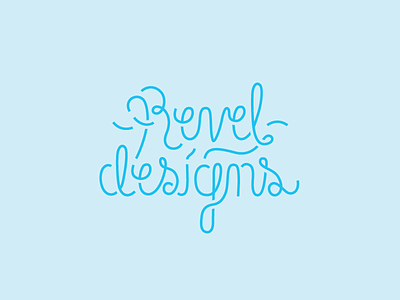 Revel Identity blue branding event event planning identity logo simple wedding planner