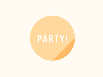 Party Pieces flat fun party sticker yellow