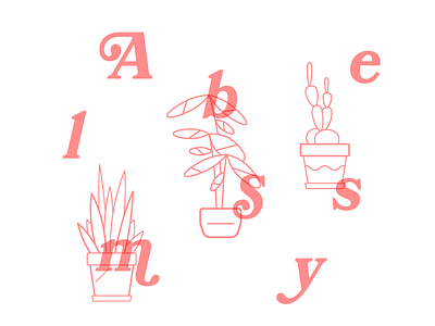 Assembly Characters houseplant illustration letter line logo plant