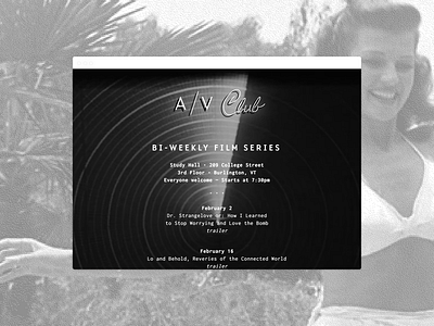 A/V Club film screen ui video web website