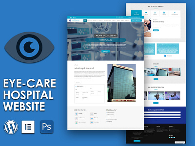 EYe Care Hospital Website clinic elementor eyecare health hospital webdesign website website design
