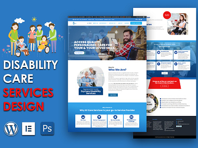 Disability Care Services Website Design disability care elementor elementor templates website design