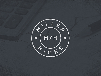 MILLER HICKS Shot 2 badge circle retro slate texture vintage