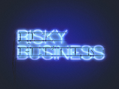 Old Risky Business neon