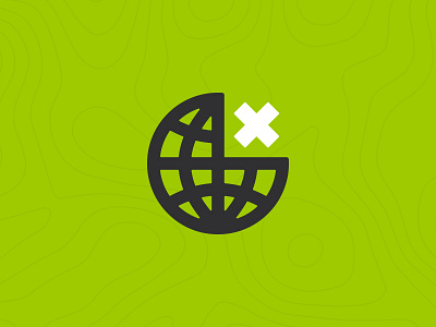 GlobalX Logomark Idea earth globe green missions world x