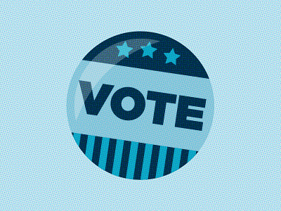Vote Button 2016 blue button vote your move