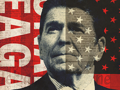 Reagan Poster blue president print reagan red ronald white