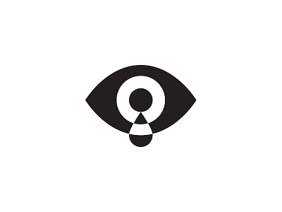 Eye cry eye icon logo shapes simple