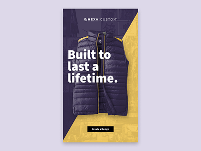 Build to last a lifetime. apparel branding design kiosk product design touchscreen typography ui ux