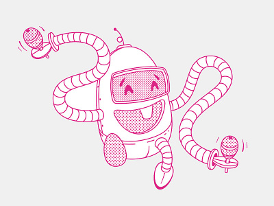 Baby Robot baby illustration robot vector